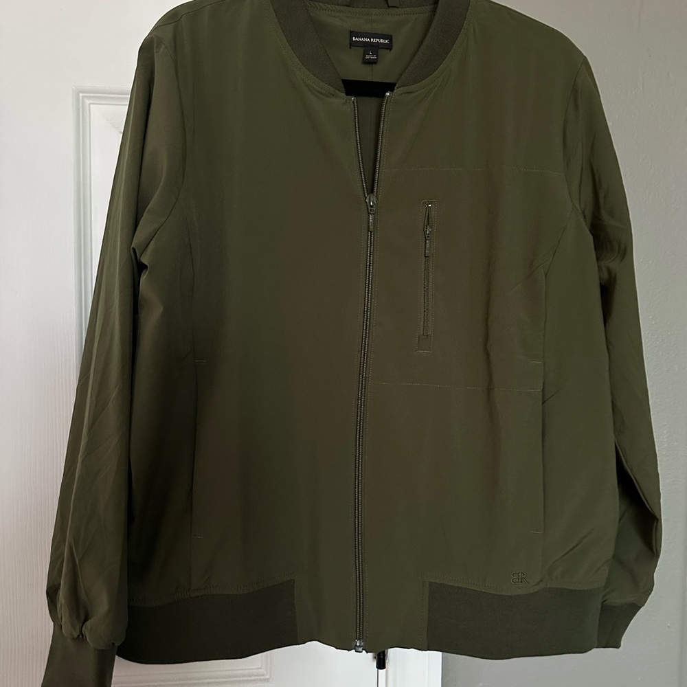 Banana Republic Olive Bomber Jacket